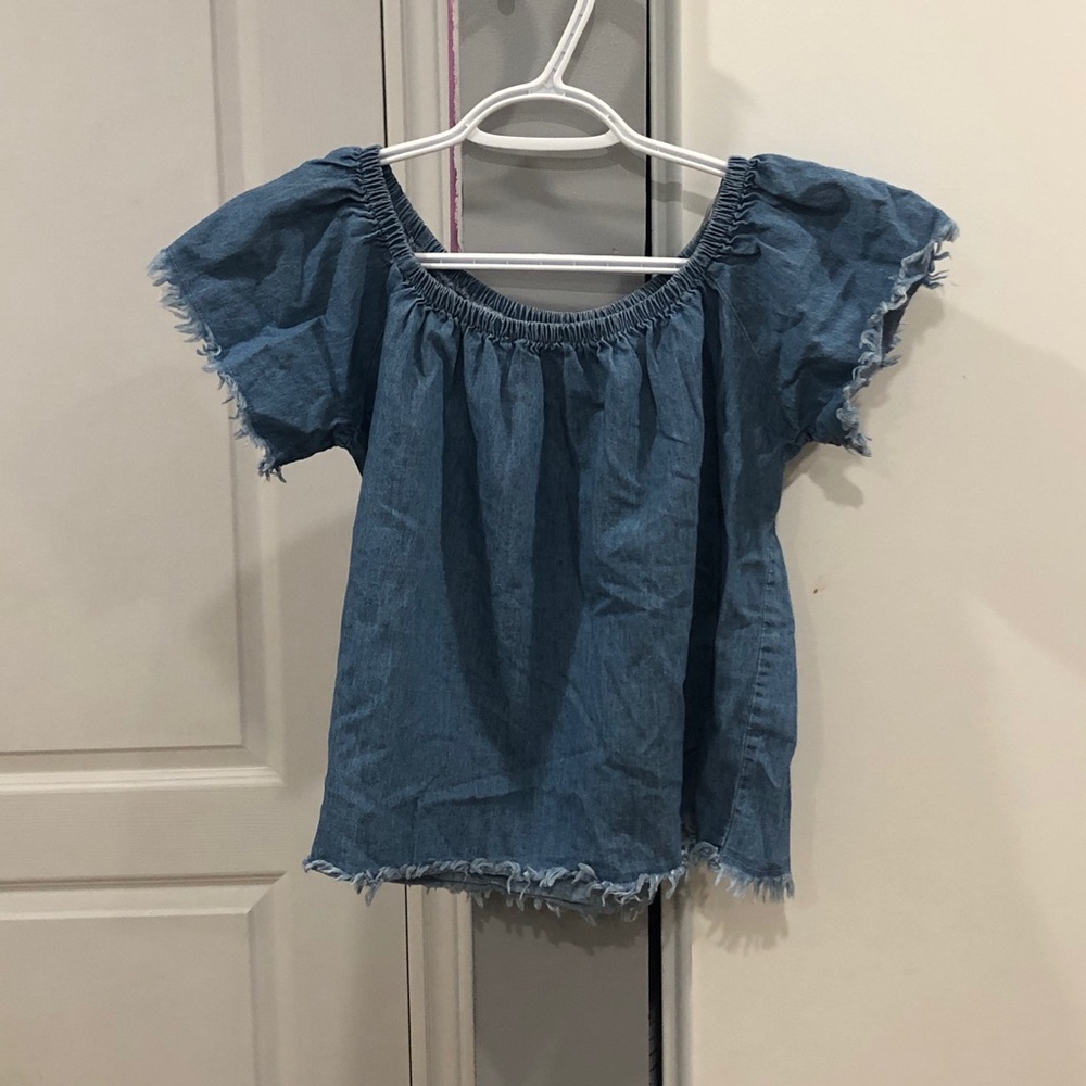 Jean Top (can be worn off the shoulders)